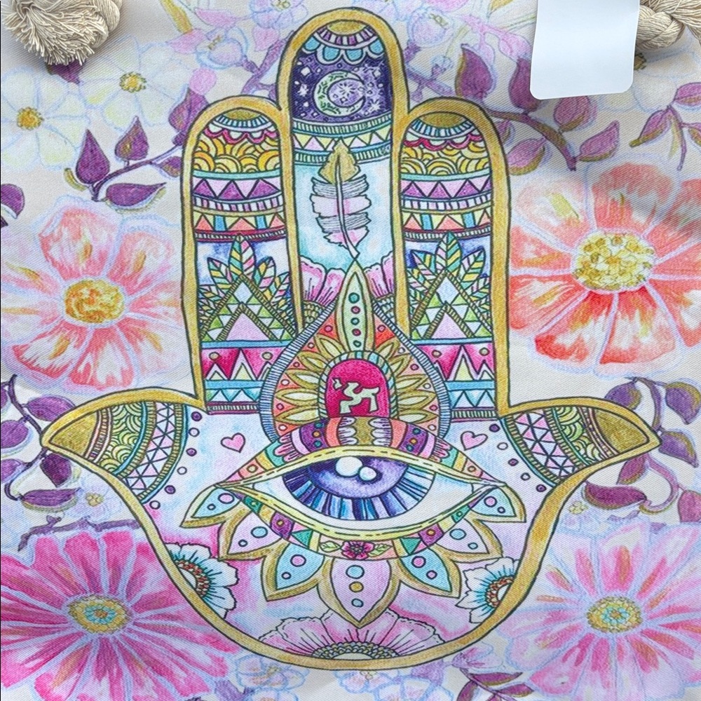 Colorful Hamsa Tote Bag - Picture 3 of 4